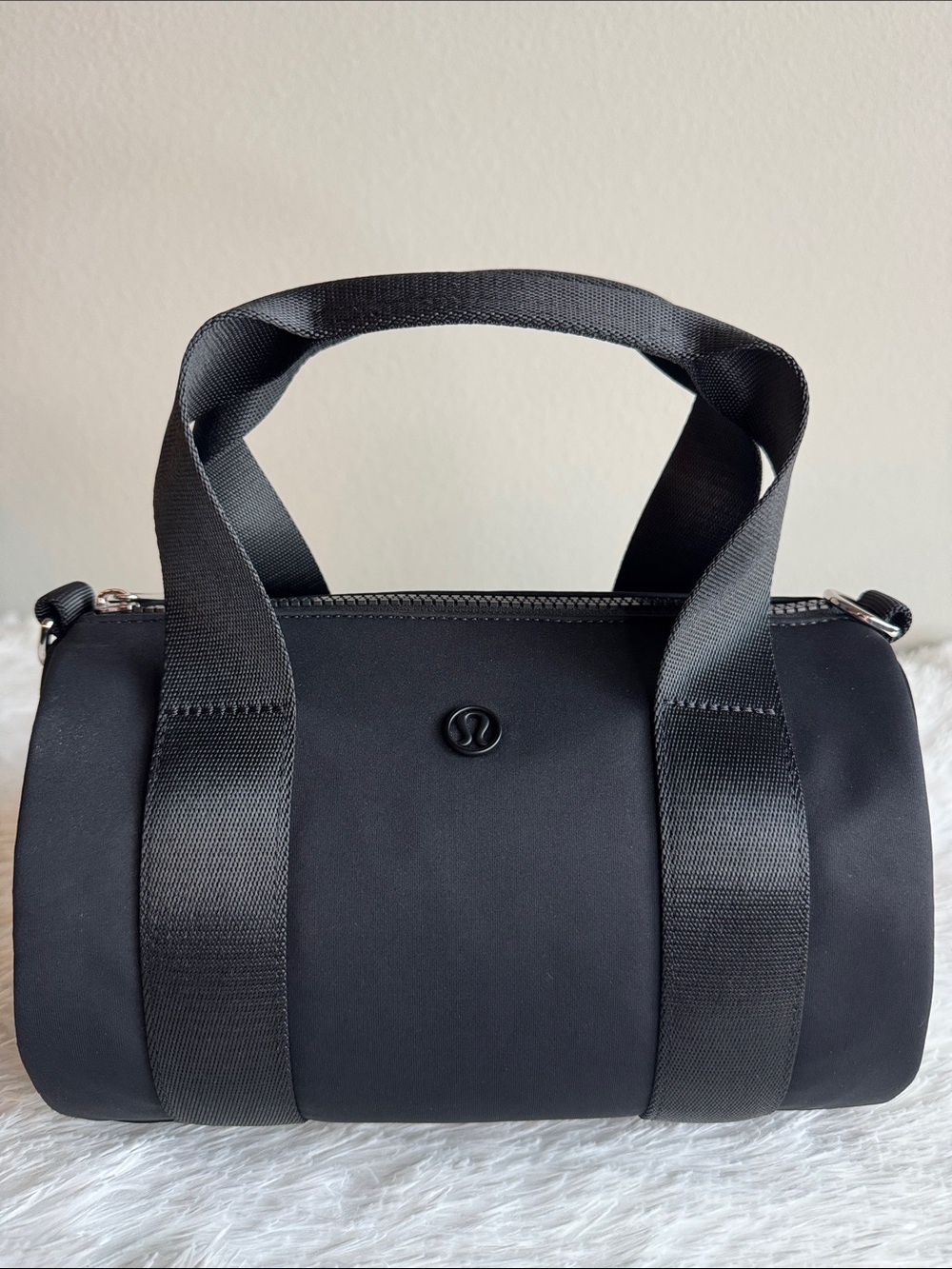 Lululemon Knit Nylon Mini Barrel Duffle Bag 5L - Black